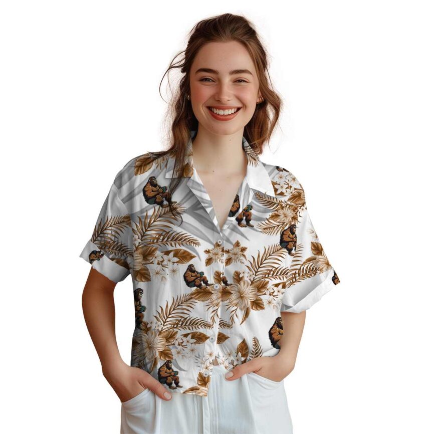 Bigfoot Tropical Blossom Hawaiian Shirt Top rated