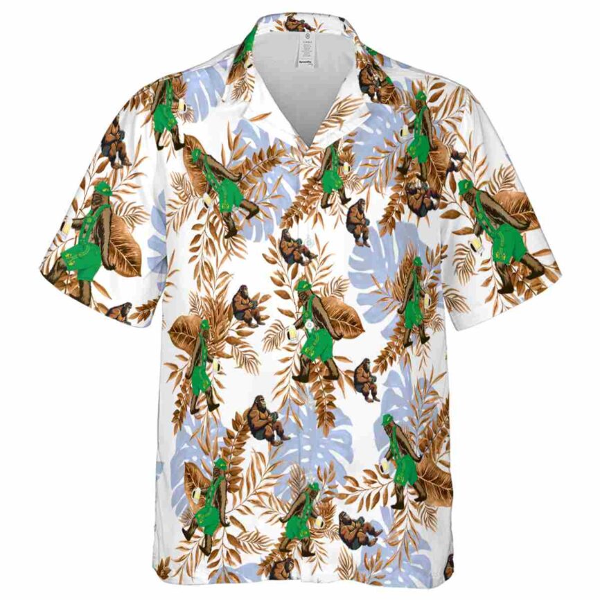 Bigfoot Tropical Fronds Hawaiian Shirt Fashion forward