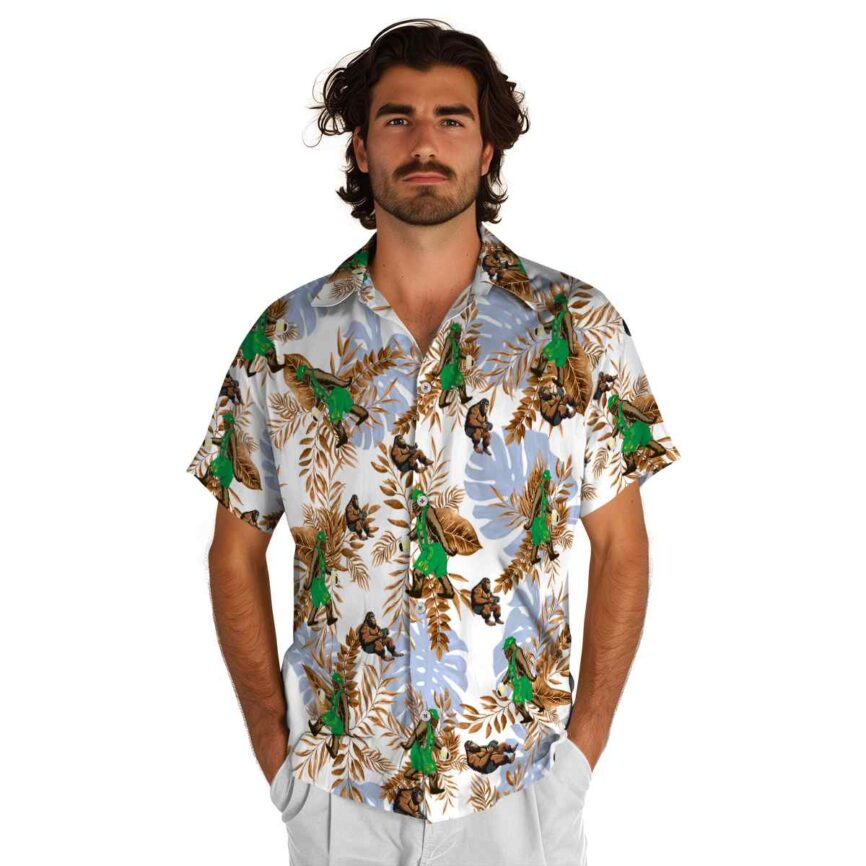 Bigfoot Tropical Fronds Hawaiian Shirt New Arrival