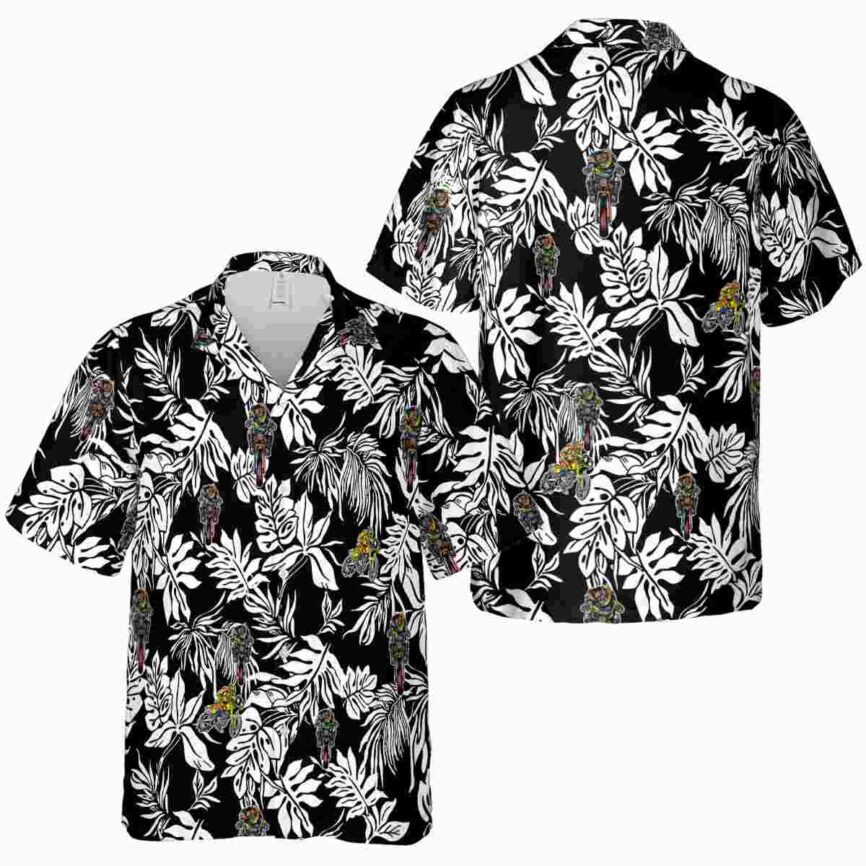 Biker Bold Foliage Hawaiian Shirt Premium grade