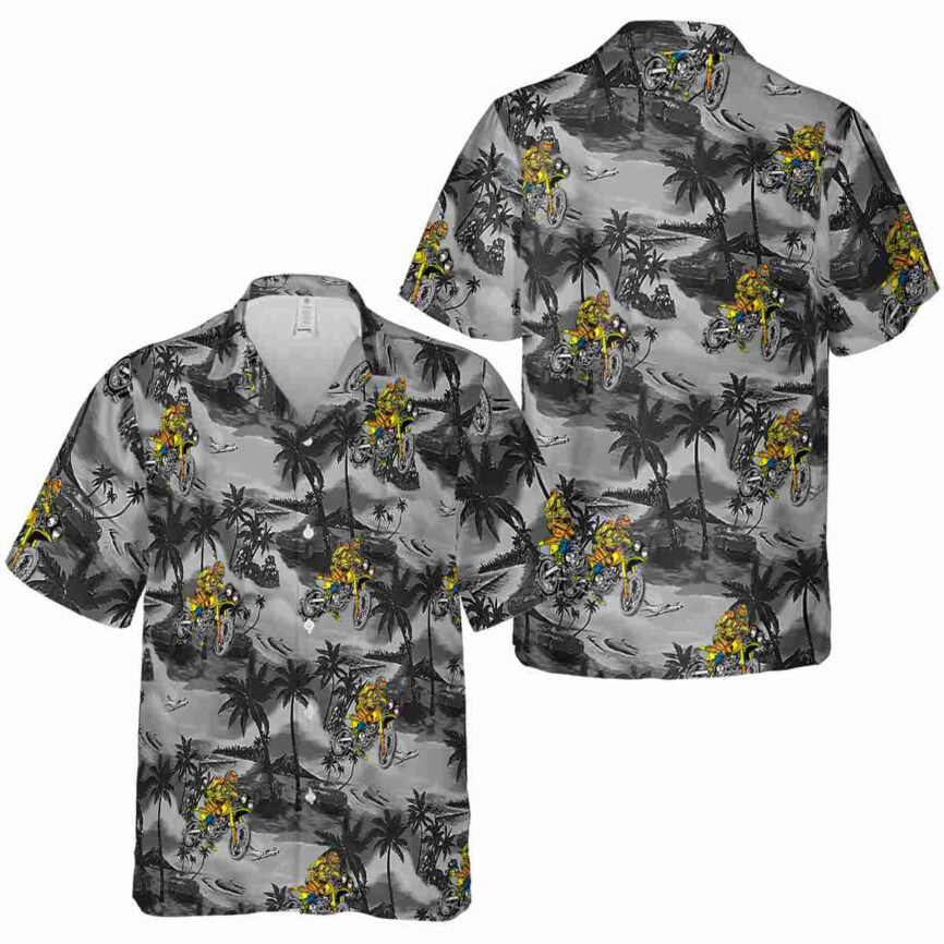 Biker Island Beach Hawaiian Shirt Premium grade