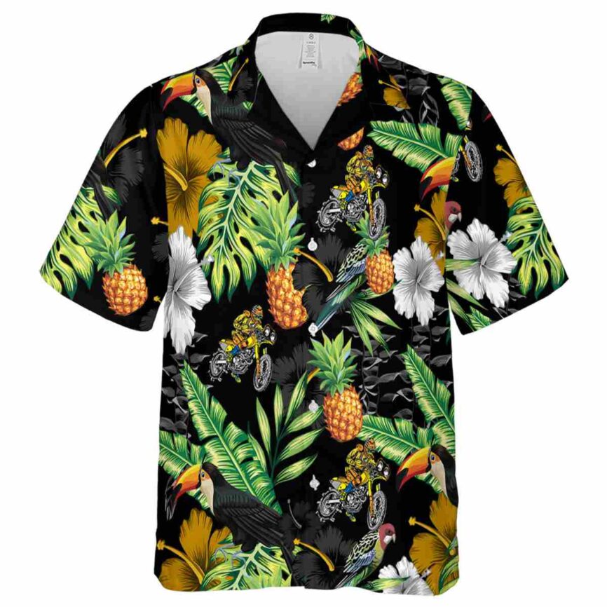 Biker Leafy Toucan Hawaiian Shirt Fashion forward