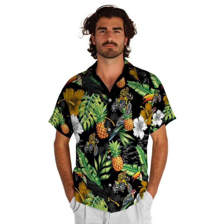 Biker Leafy Toucan Hawaiian Shirt New Arrival