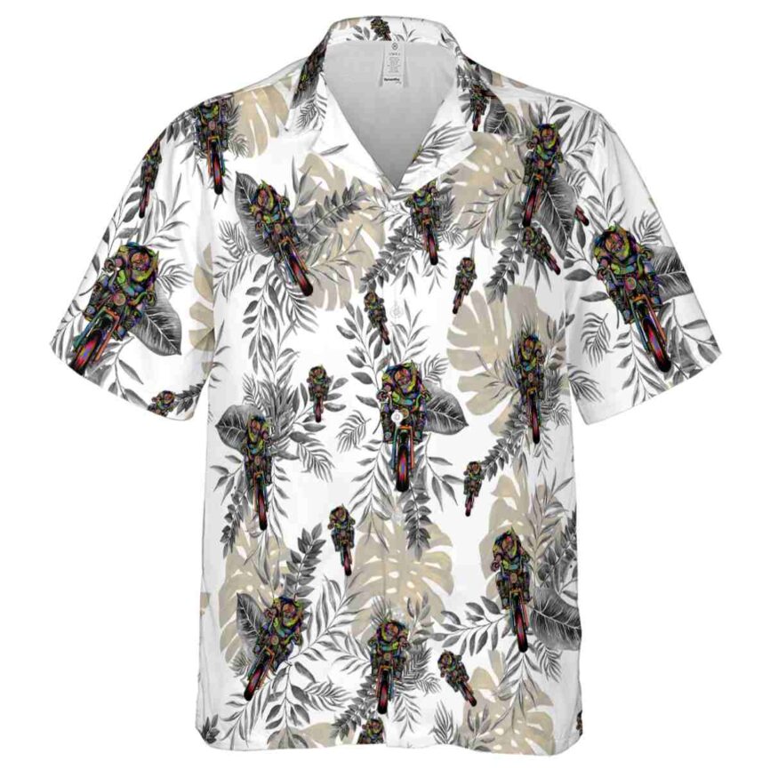 Biker Tropical Fronds Hawaiian Shirt Fashion forward