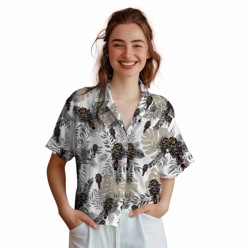 Biker Tropical Fronds Hawaiian Shirt Top rated