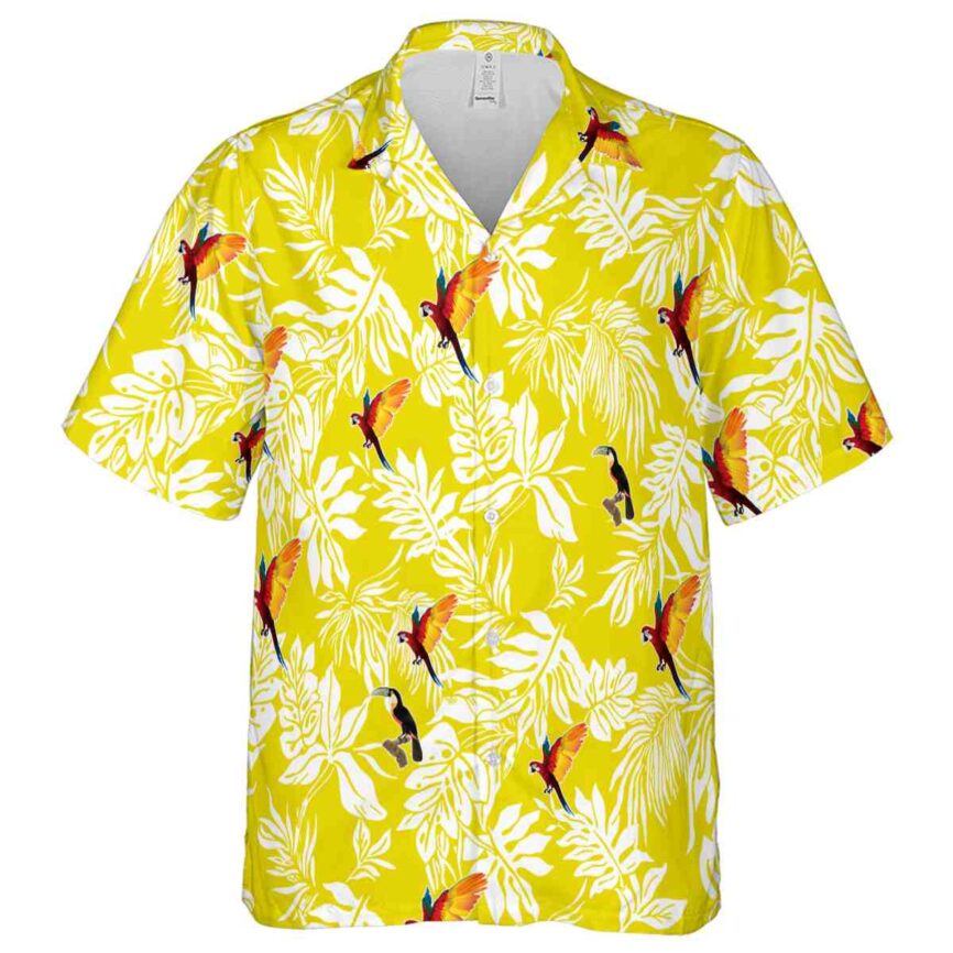 Bird Bold Foliage Hawaiian Shirt Fashion forward