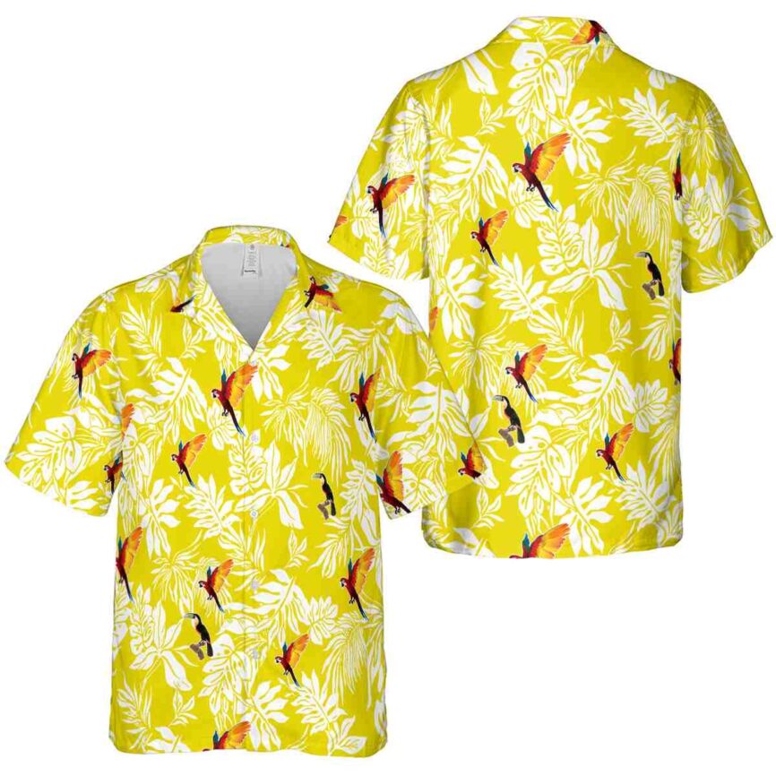 Bird Bold Foliage Hawaiian Shirt Premium grade