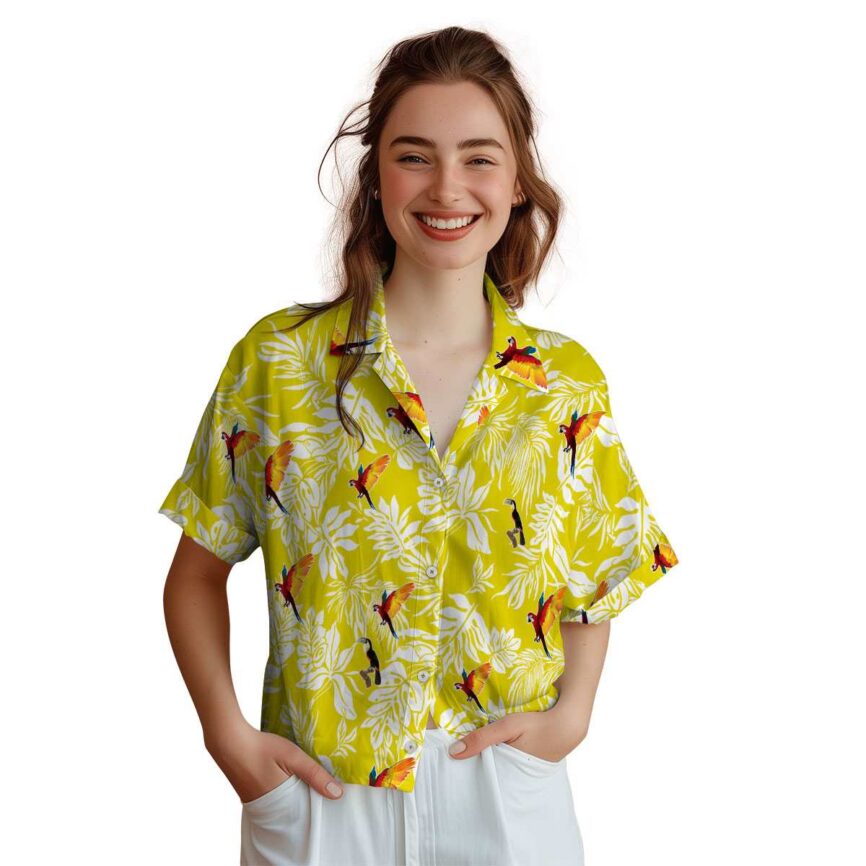 Bird Bold Foliage Hawaiian Shirt Top rated