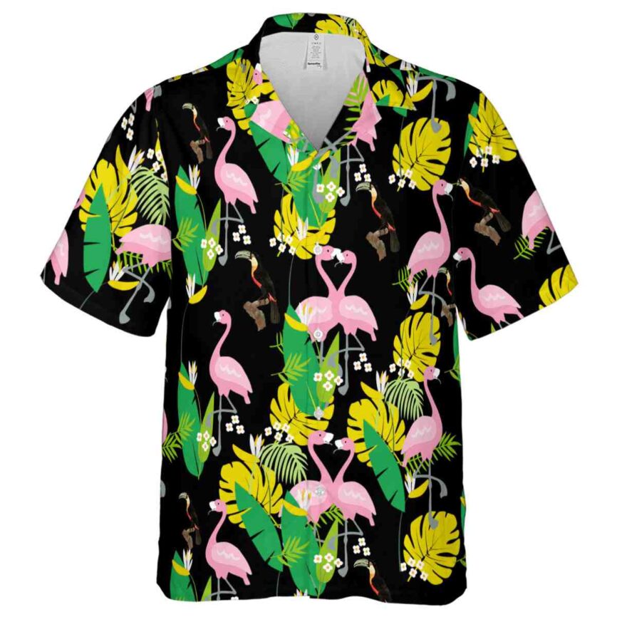 Bird Flamingo Leaf Hawaiian Shirt Fashion forward