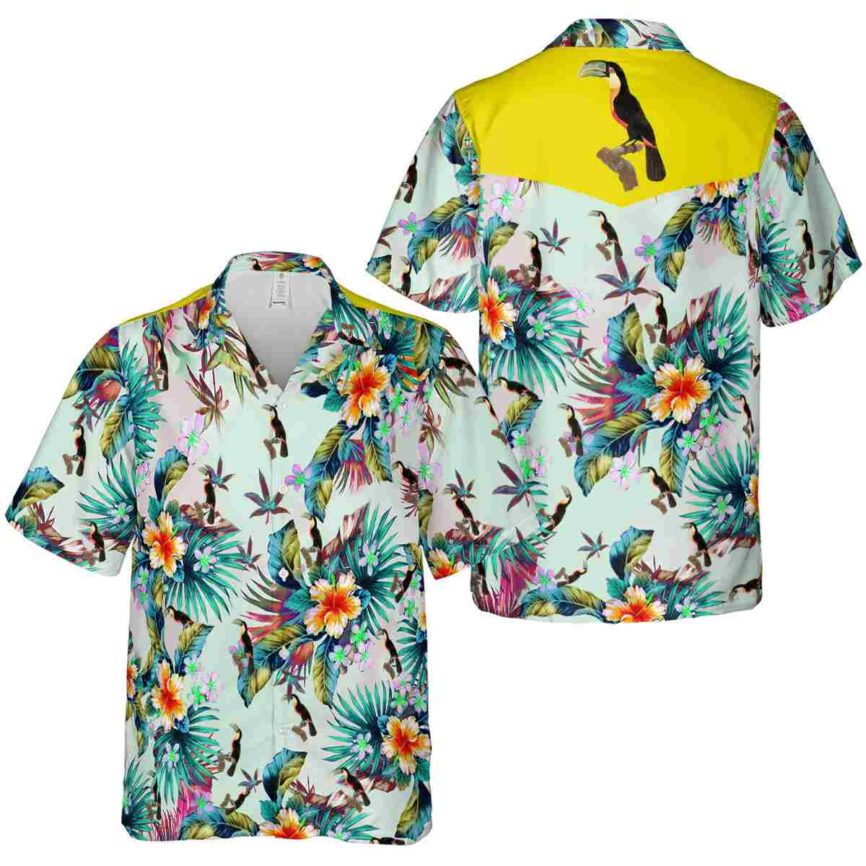 Bird Floral Burst Hawaiian Shirt Premium grade