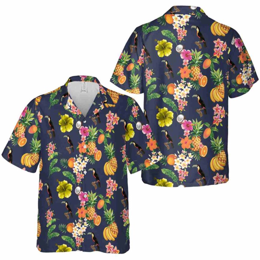 Bird Fruit Pattern Hawaiian Shirt Premium grade