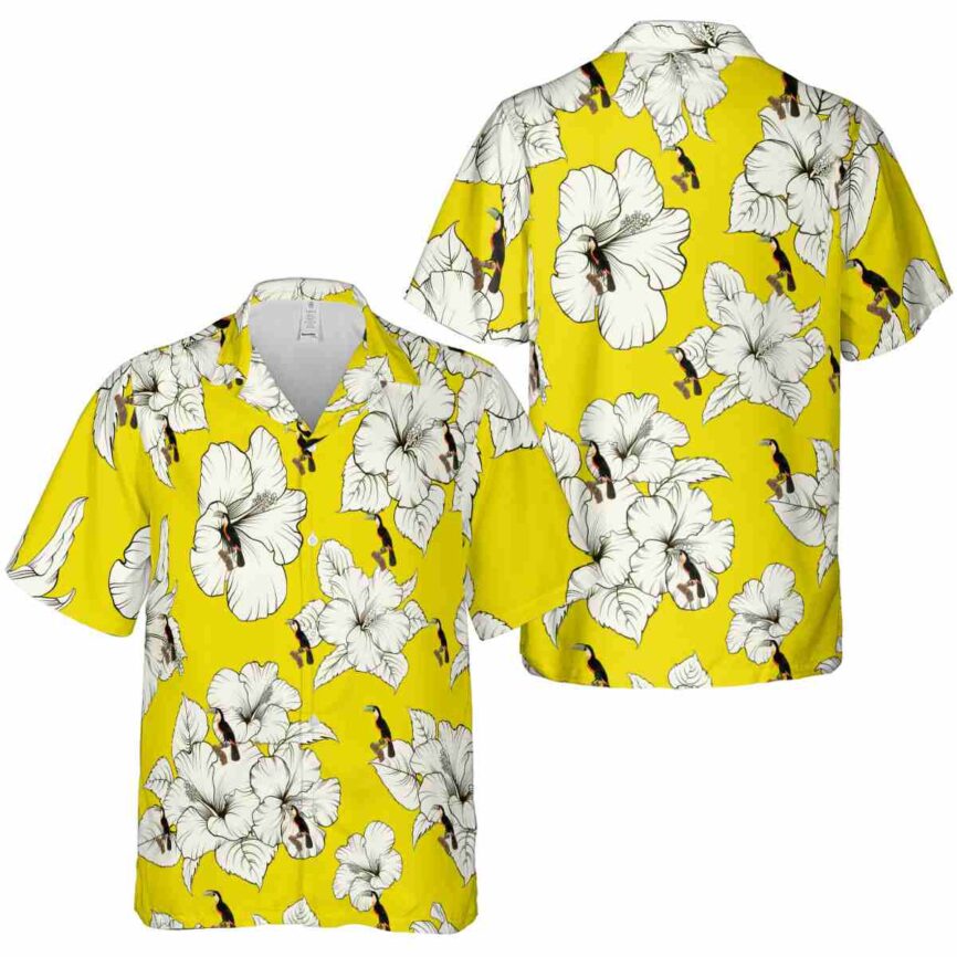 Bird Hibiscus Flower Hawaiian Shirt Premium grade