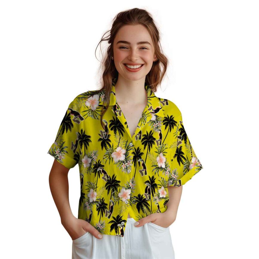 Bird Hibiscus Palm Hawaiian Shirt Top rated