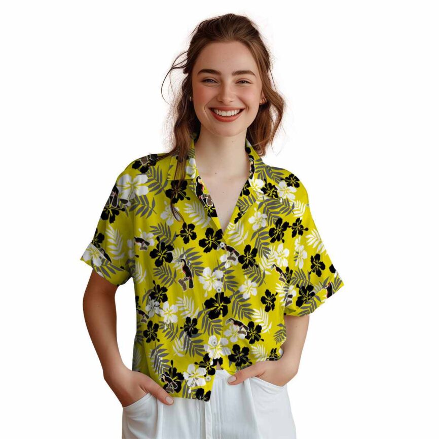 Bird Leafy Hibiscus Hawaiian Shirt Top rated