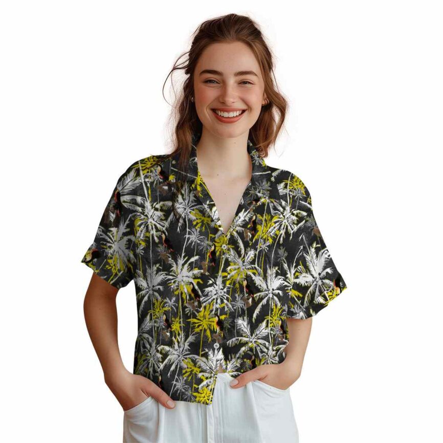 Bird Palm Themed Hawaiian Shirt Top rated