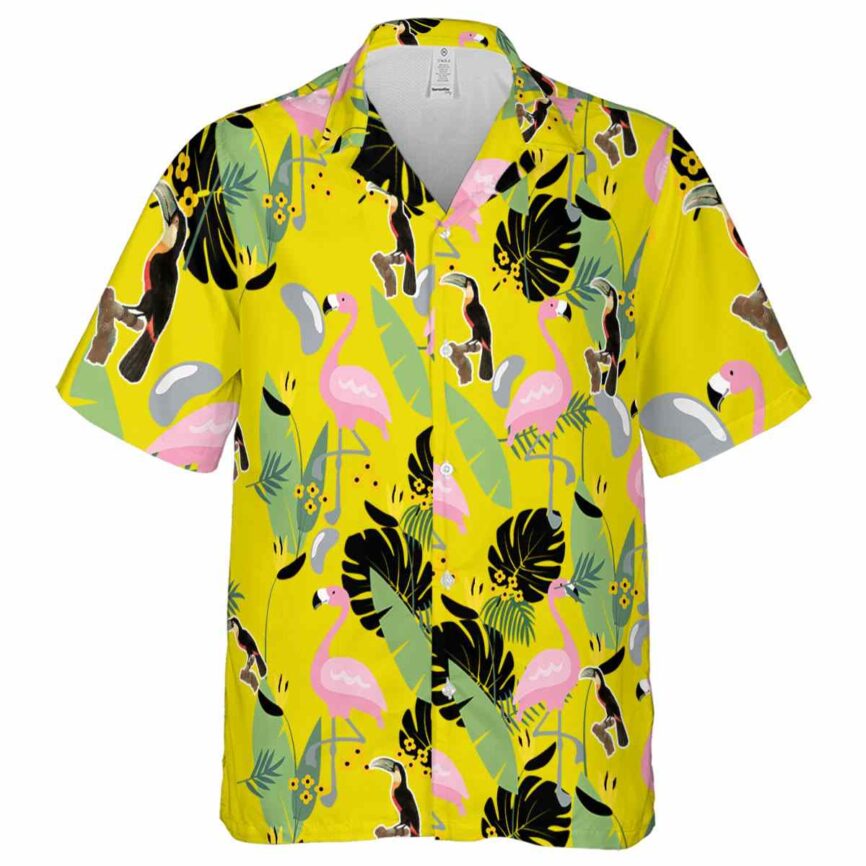 Bird Pink Flamingo Hawaiian Shirt Fashion forward