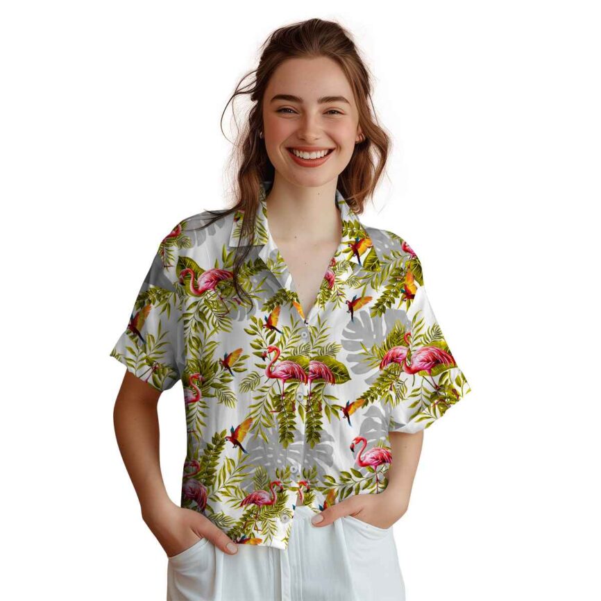 Bird Tropical Fronds Hawaiian Shirt Top rated