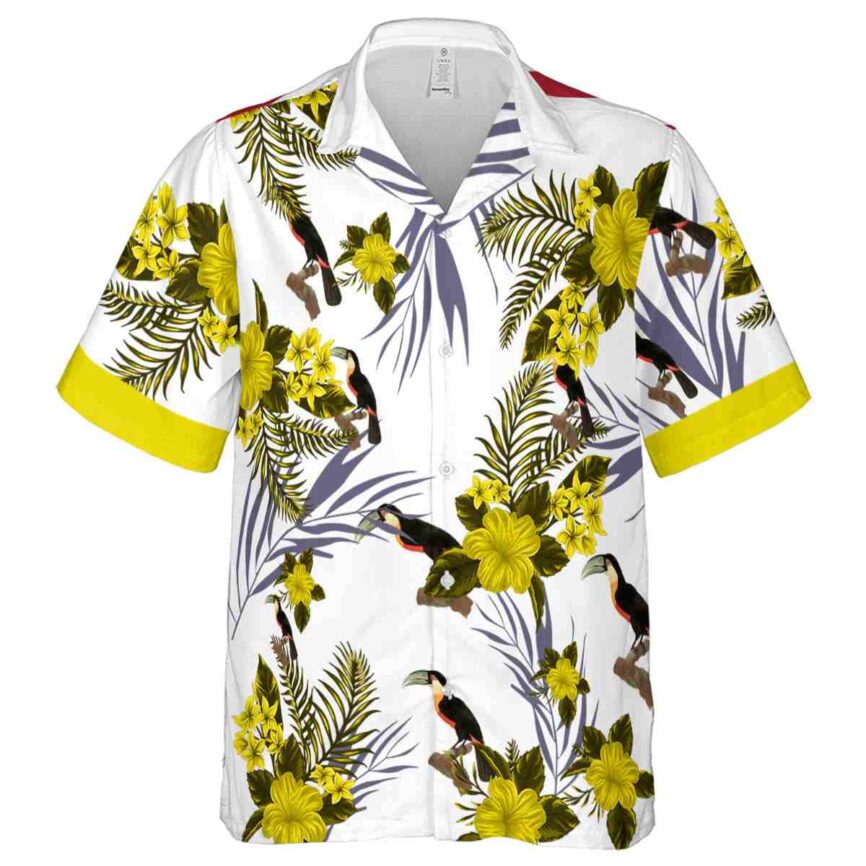 Bird US Flag Floral Hawaiian Shirt Fashion forward