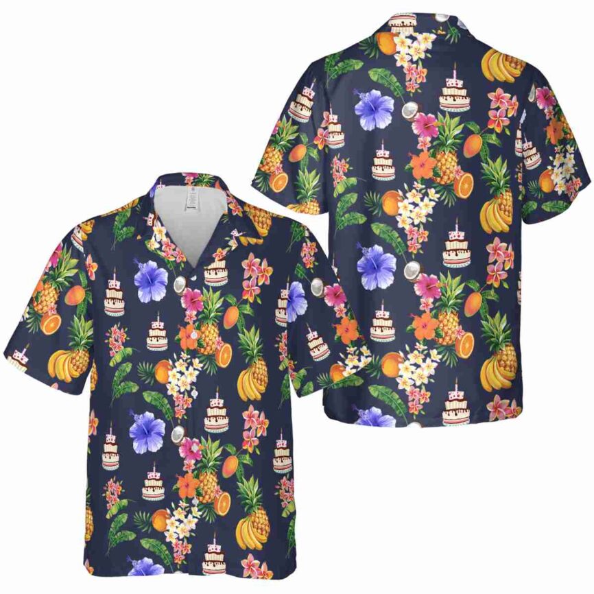 Birthday Fruit Pattern Hawaiian Shirt Premium grade