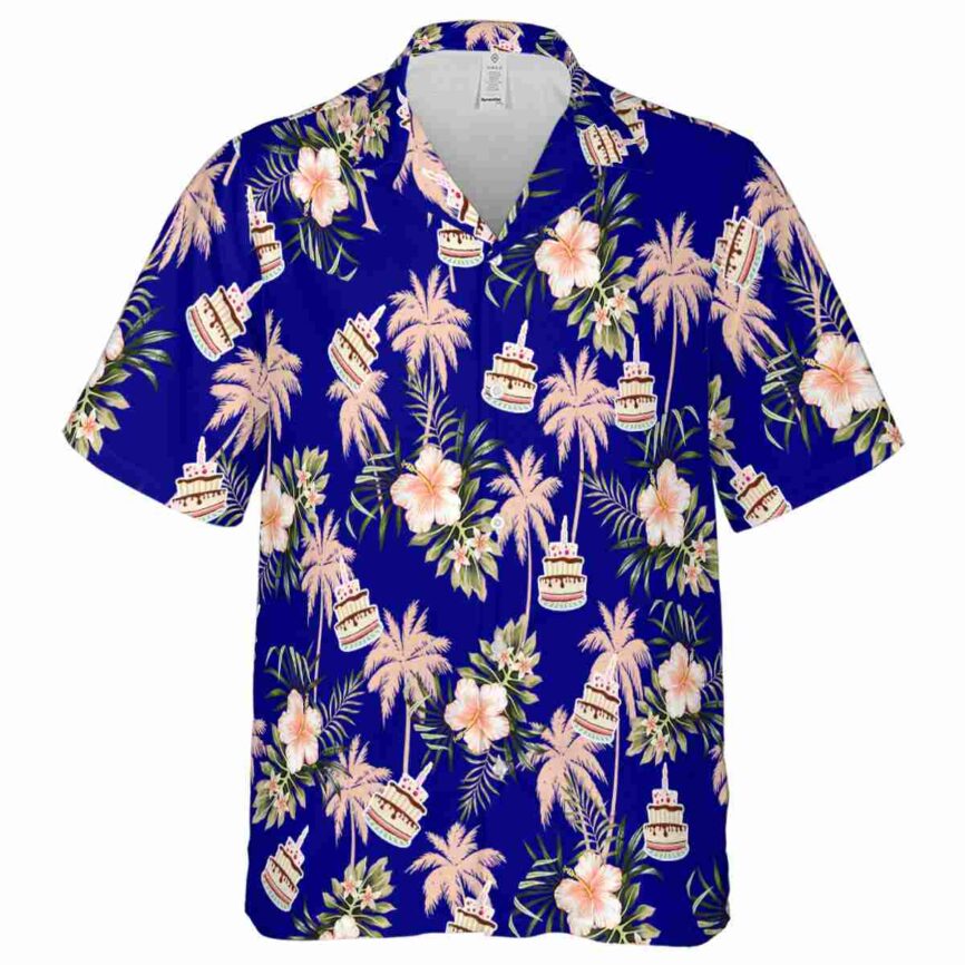 Birthday Hibiscus Palm Hawaiian Shirt Fashion forward