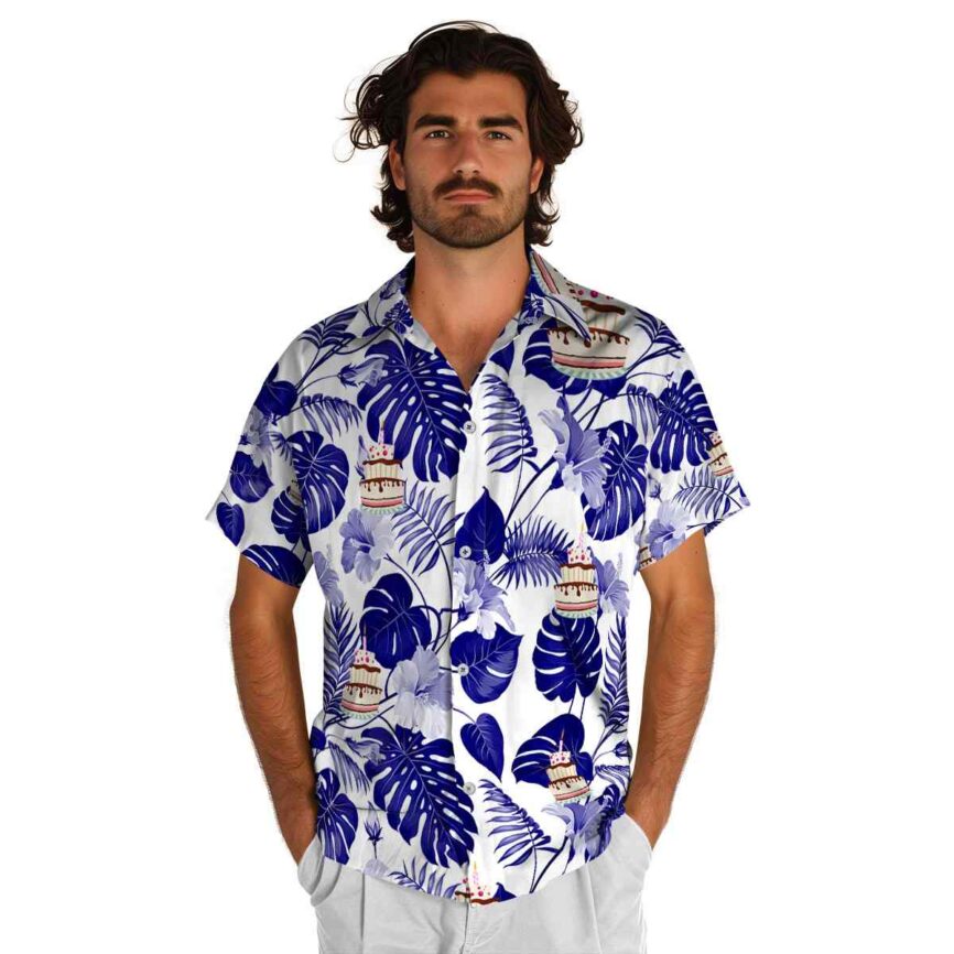 Birthday Leaf Pattern Hawaiian Shirt New Arrival