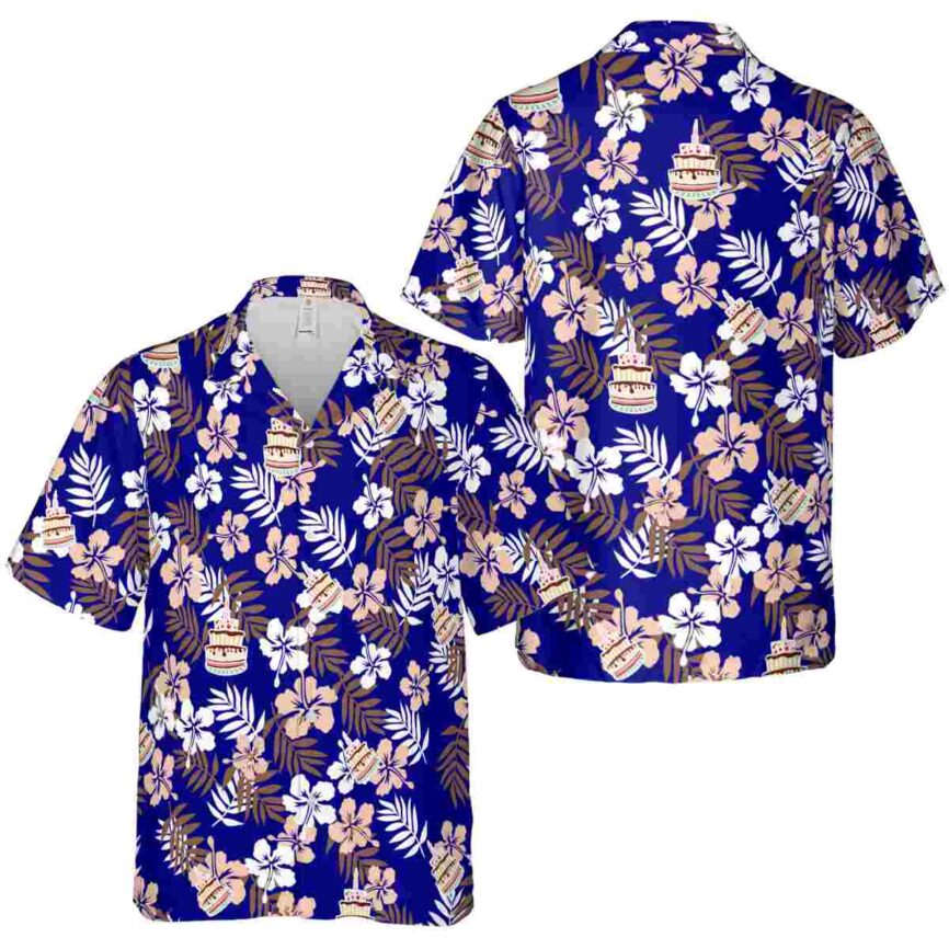 Birthday Leafy Hibiscus Hawaiian Shirt Premium grade