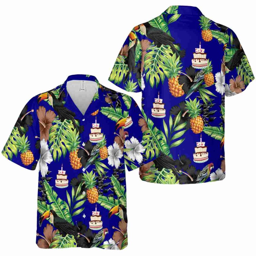 Birthday Leafy Toucan Hawaiian Shirt Premium grade