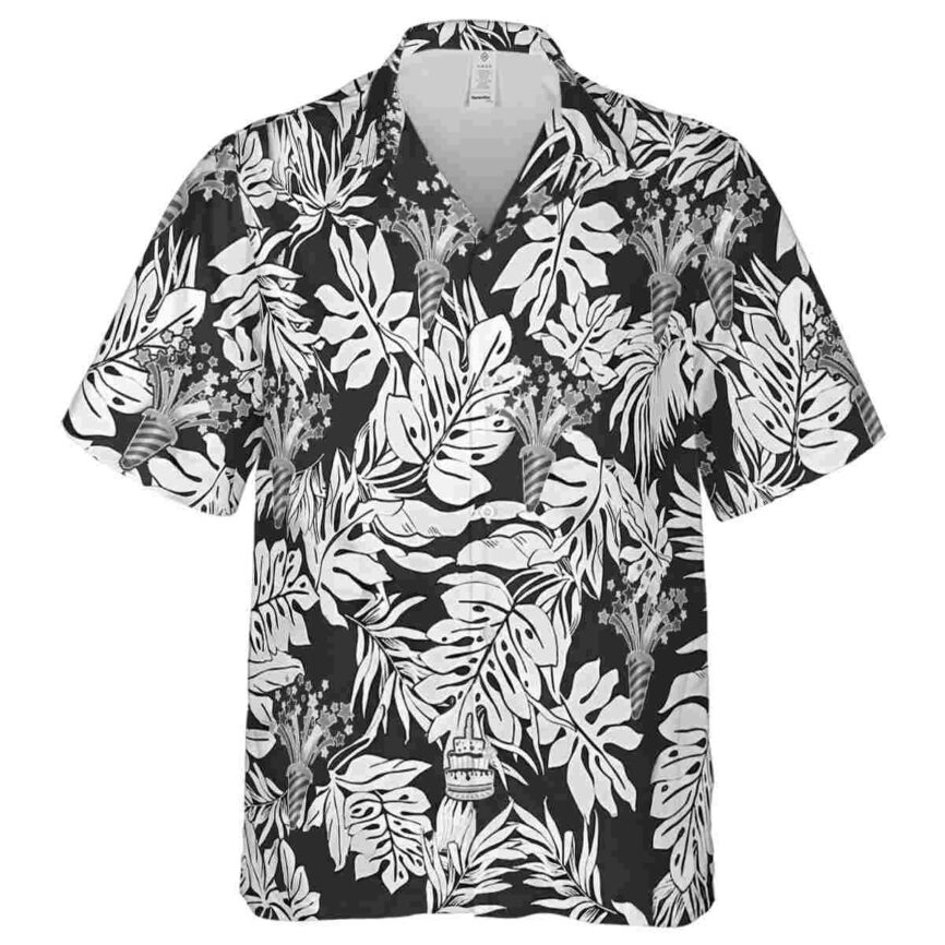 Birthday Monstera Foliage Hawaiian Shirt Fashion forward