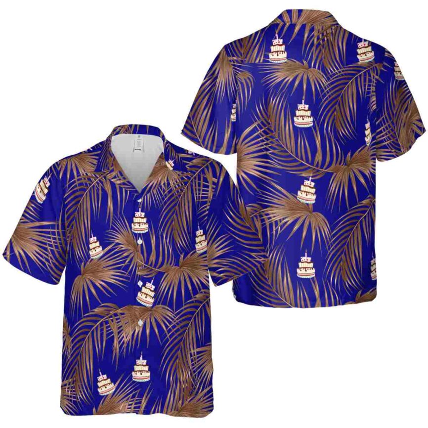 Birthday Palm Frond Hawaiian Shirt Premium grade