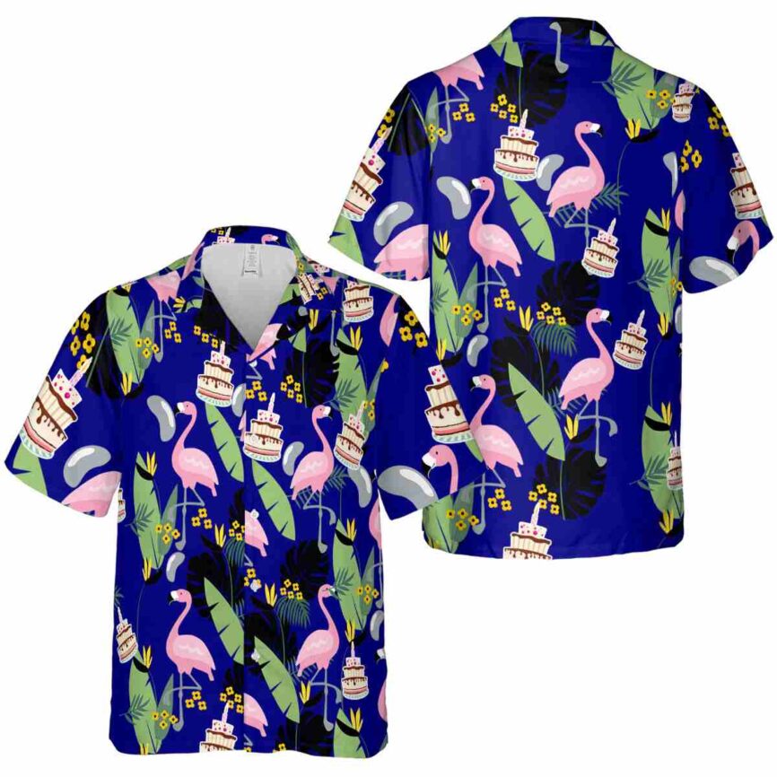 Birthday Pink Flamingo Hawaiian Shirt Premium grade