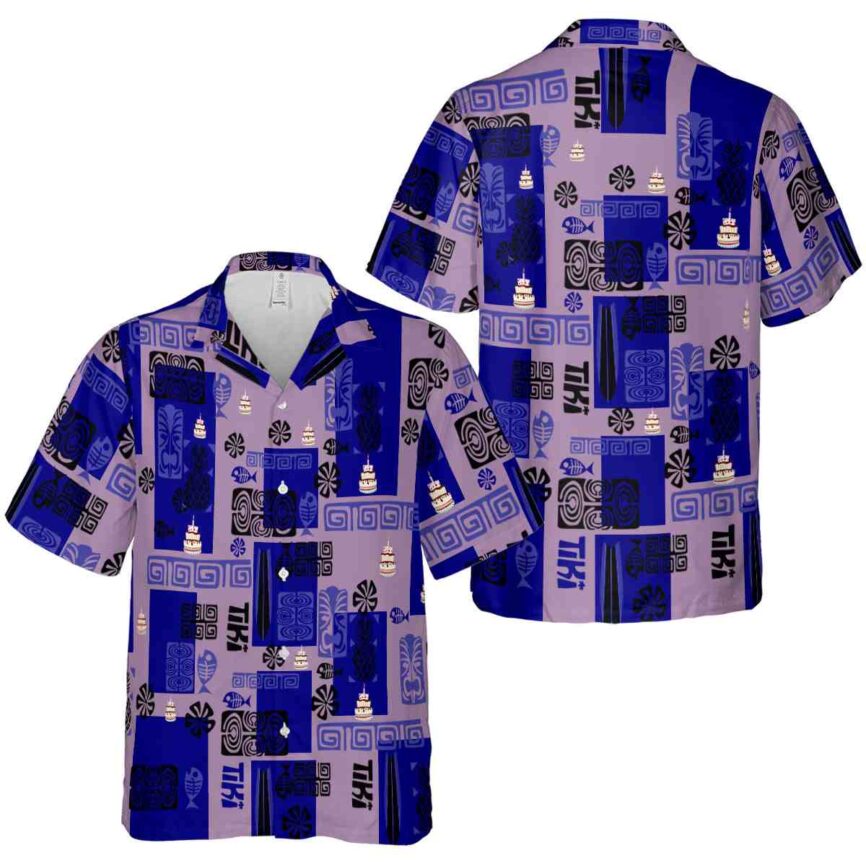 Birthday Tiki Motifs Hawaiian Shirt Premium grade