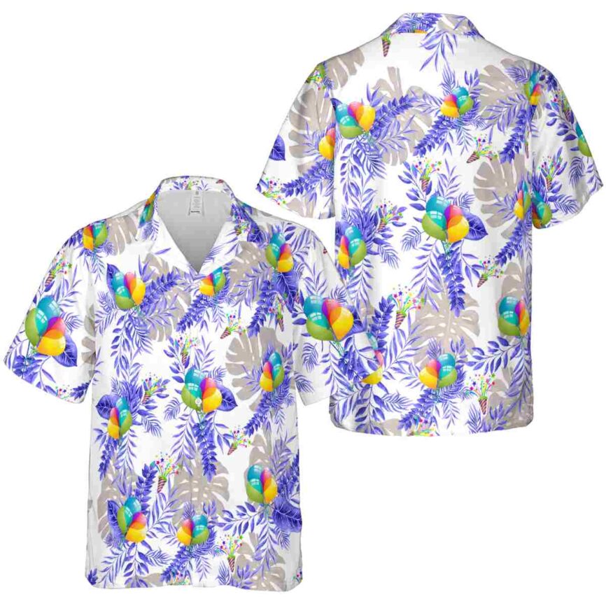 Birthday Tropical Fronds Hawaiian Shirt Premium grade