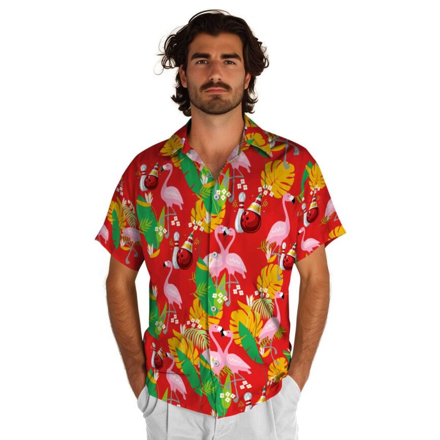 Bowling Flamingo Leaf Hawaiian Shirt New Arrival