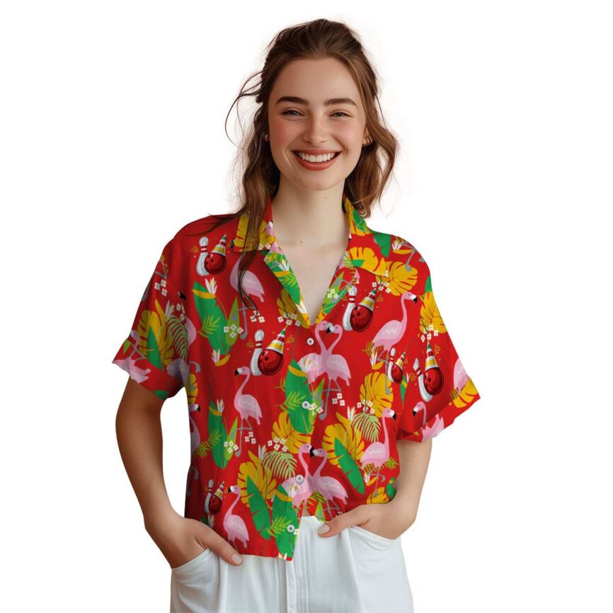 Bowling Flamingo Leaf Hawaiian Shirt Top rated