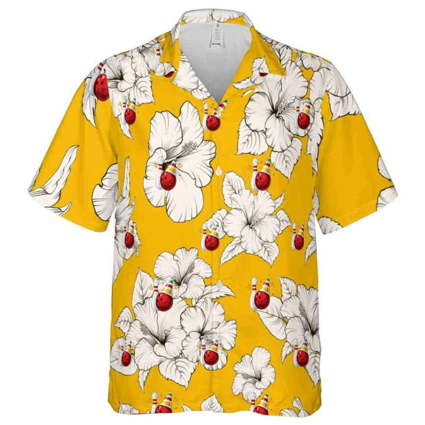 Bowling Hibiscus Flower Hawaiian Shirt Fashion forward