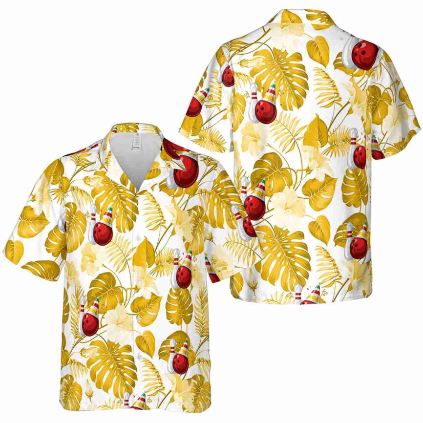 Bowling Leaf Pattern Hawaiian Shirt Premium grade