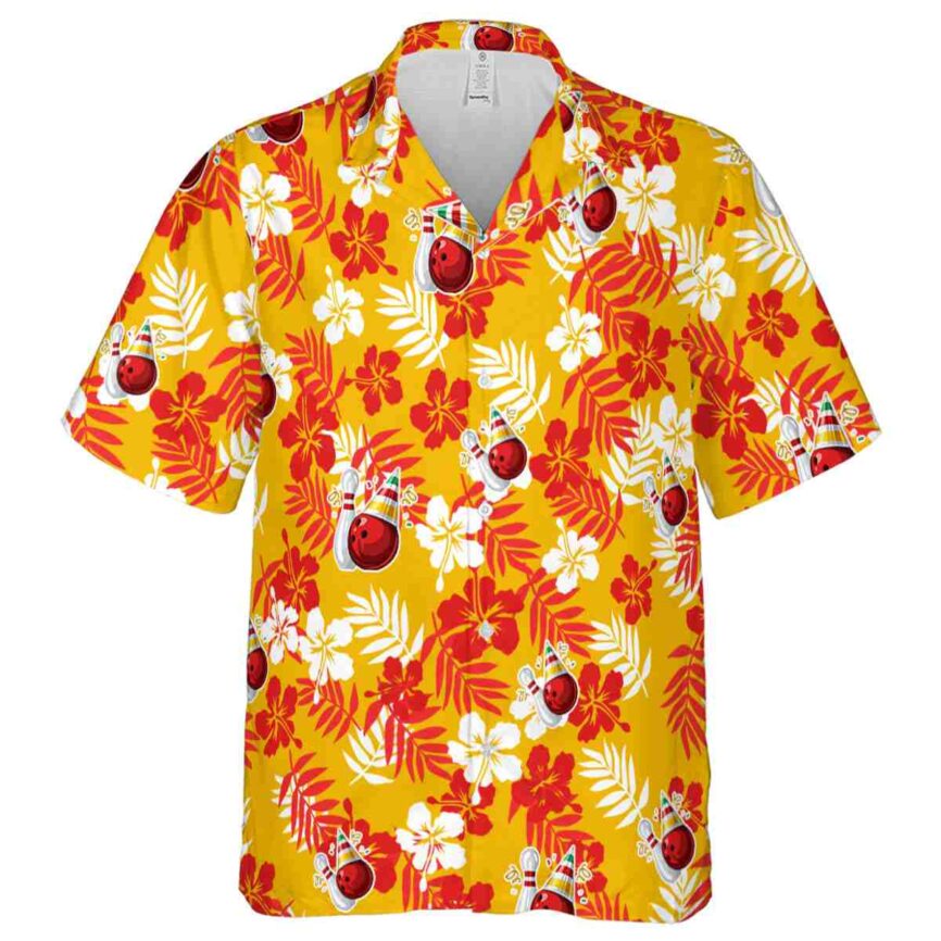 Bowling Leafy Hibiscus Hawaiian Shirt Fashion forward