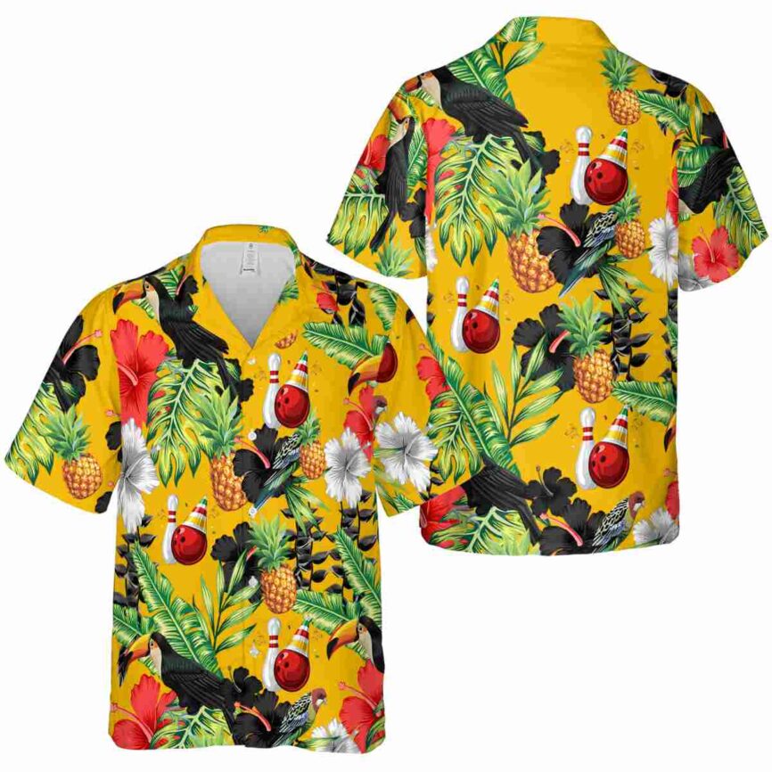 Bowling Leafy Toucan Hawaiian Shirt Premium grade