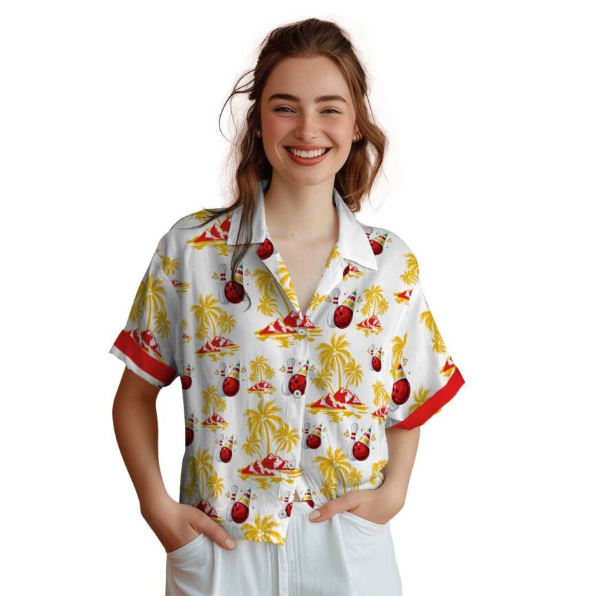 Bowling Palm Island Graphic Hawaiian Shirt Top rated