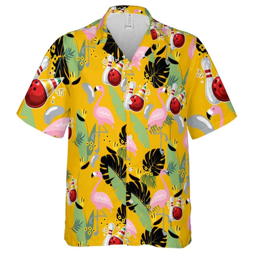 Bowling Pink Flamingo Hawaiian Shirt Fashion forward