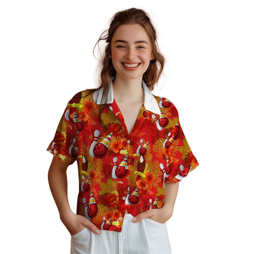 Bowling Tropical Bird Hawaiian Shirt Top rated