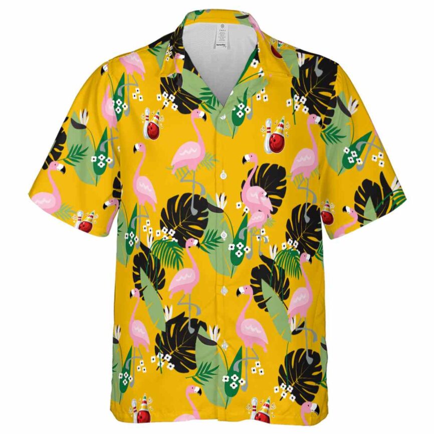 Bowling Tropical Flamingo Hawaiian Shirt Fashion forward