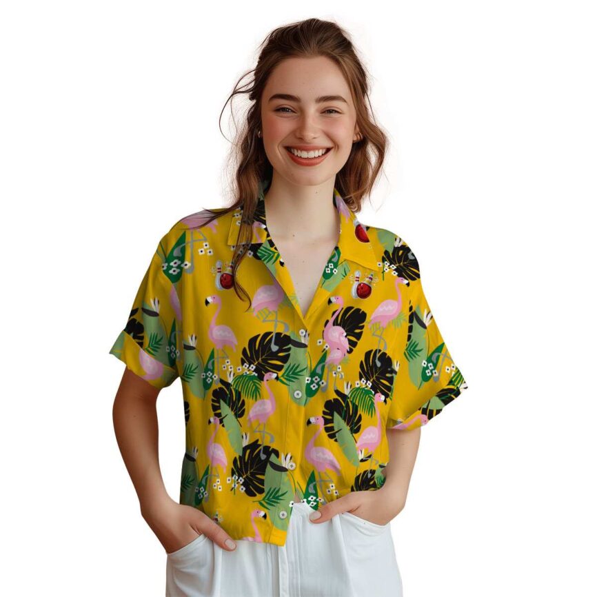 Bowling Tropical Flamingo Hawaiian Shirt Top rated