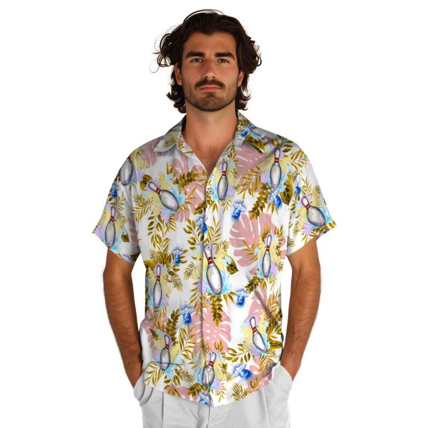 Bowling Tropical Fronds Hawaiian Shirt New Arrival