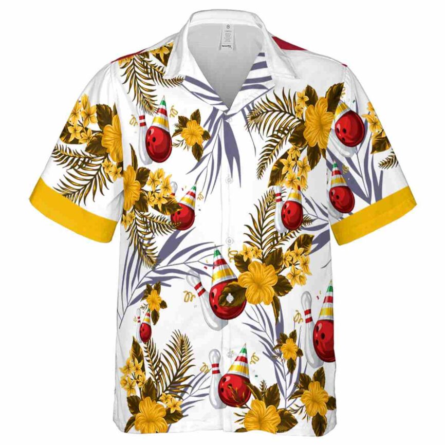 Bowling US Flag Floral Hawaiian Shirt Fashion forward