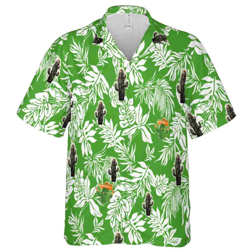 Cactus Bold Foliage Hawaiian Shirt Fashion forward