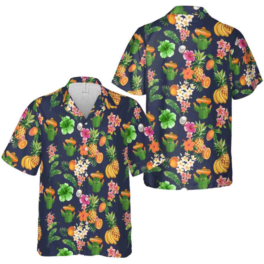 Cactus Fruit Pattern Hawaiian Shirt Premium grade