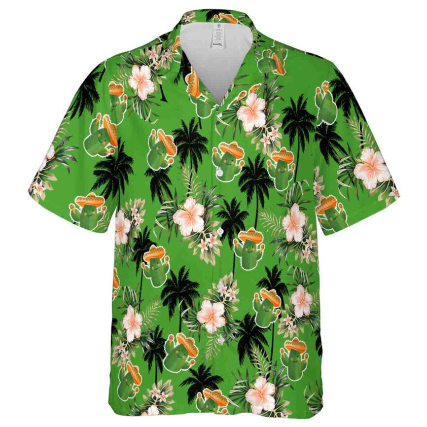 Cactus Hibiscus Palm Hawaiian Shirt Fashion forward