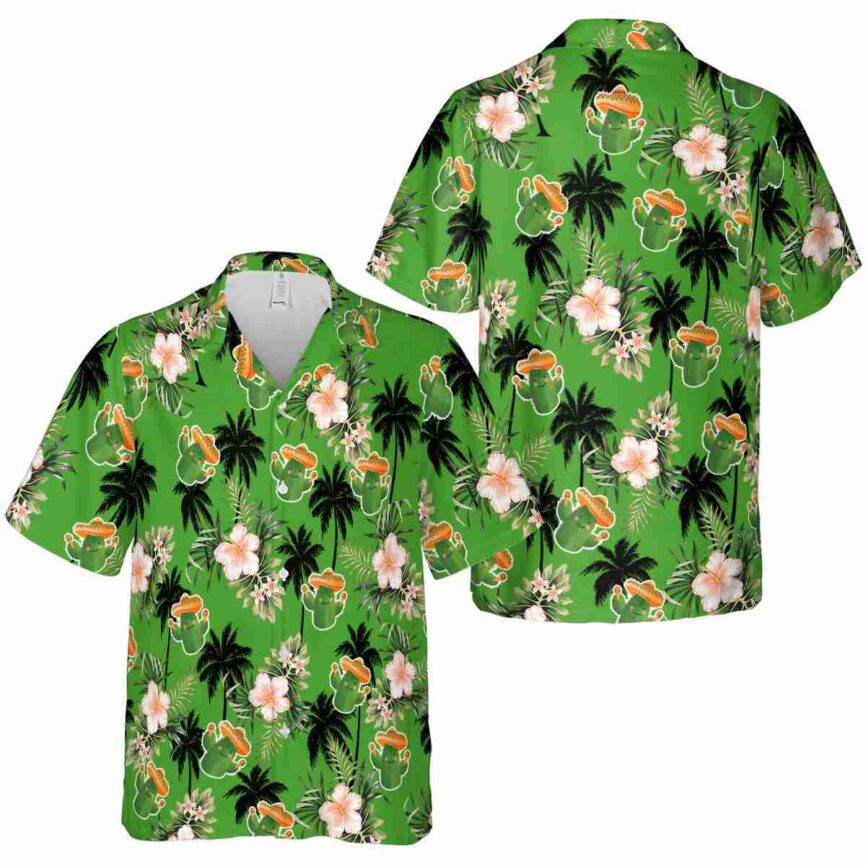 Cactus Hibiscus Palm Hawaiian Shirt Premium grade