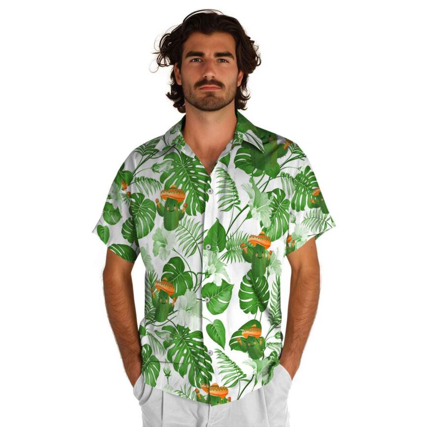 Cactus Leaf Pattern Hawaiian Shirt New Arrival